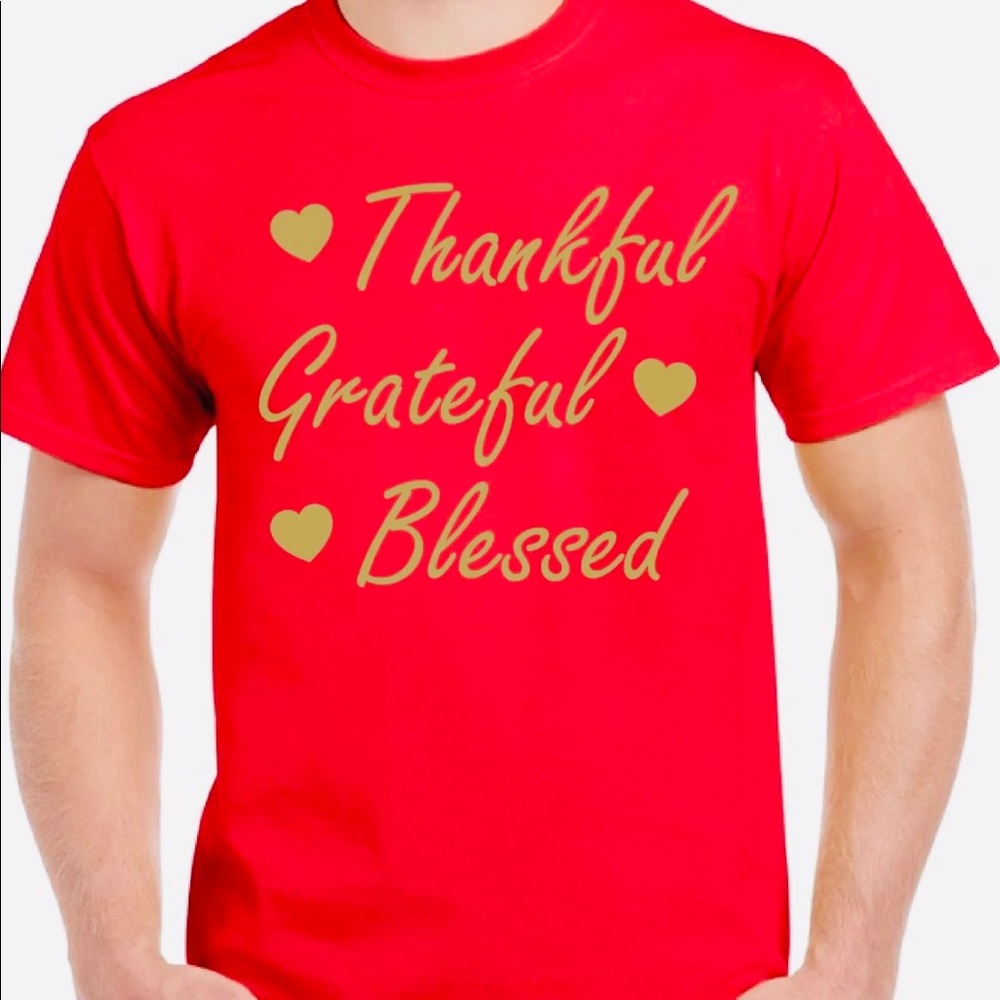 Thankful Grateful Blessed T-shirt for Men